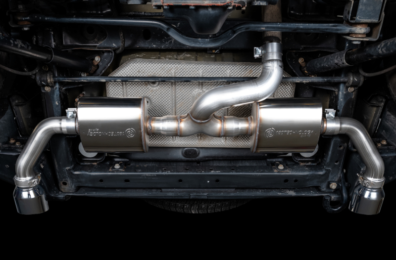 Jeep Wrangler JKU Performance Exhaust - Rear - AWE Tuning - Tread Edition, Axle-Back Dual - Chrome Silver - `07-`18